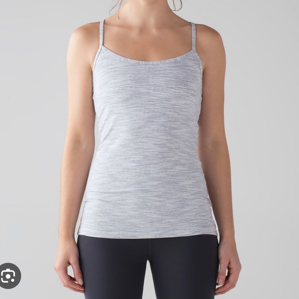 Lululemon White Tank stop - Built in Bra - ( Flow Y) - size 4